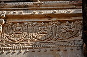 Bagan Myanmar. original stucco of the walls of Thambula Temple. 